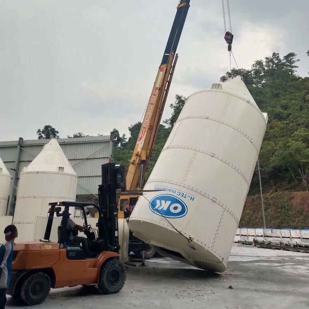 Silo simen 50t di bawah pemasangan di malaysia